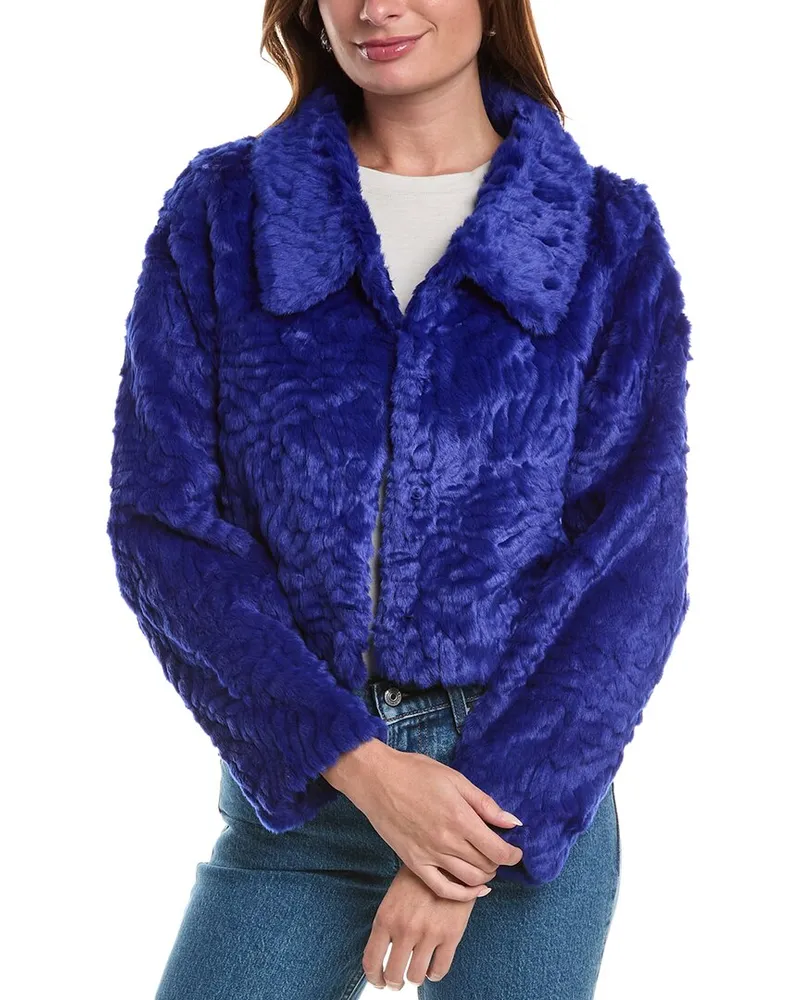 UNREAL FUR Polaris Crop Jacket Blue