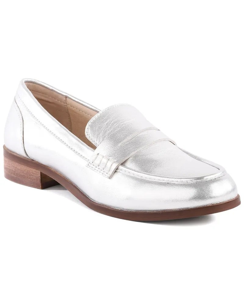 Seychelles Morton Leather Loafer Silver