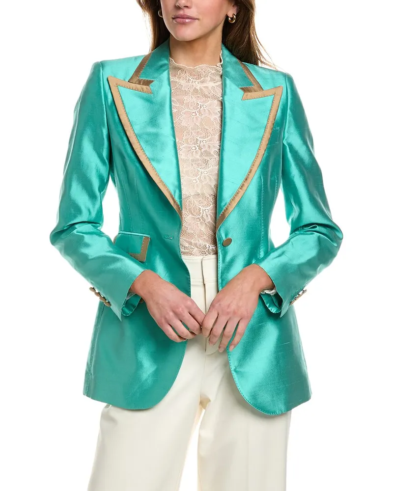 Dolce & Gabbana Silk Jacket Green