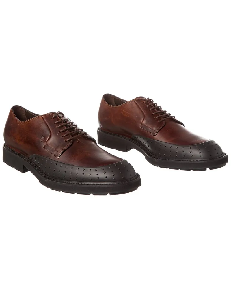 TOD'S TODs Leather Oxford (Authentic Pre-Loved Brown