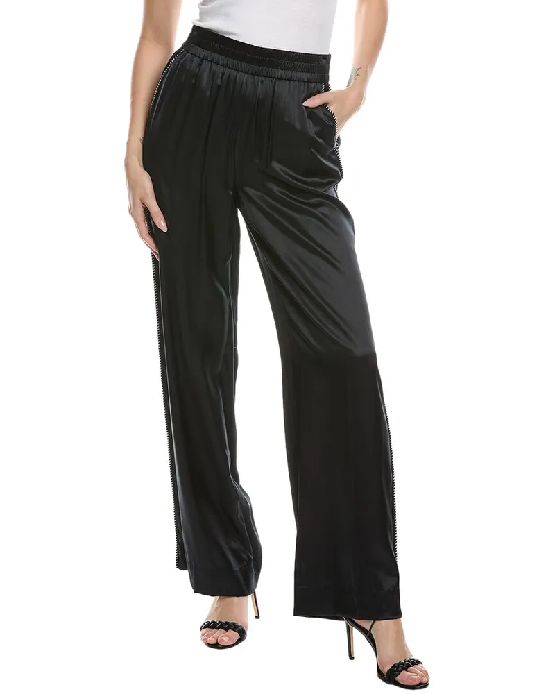 AllSaints Charli Stitch Silk-Blend Trouser Black