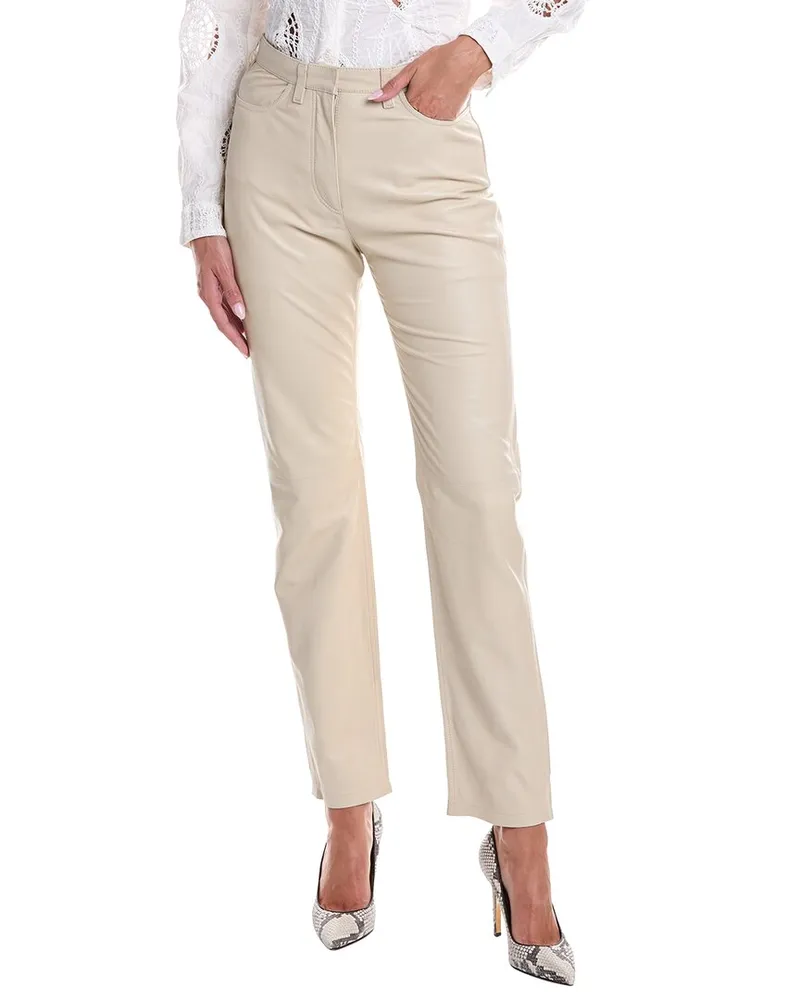 IRO Jalil Leather Pant Beige
