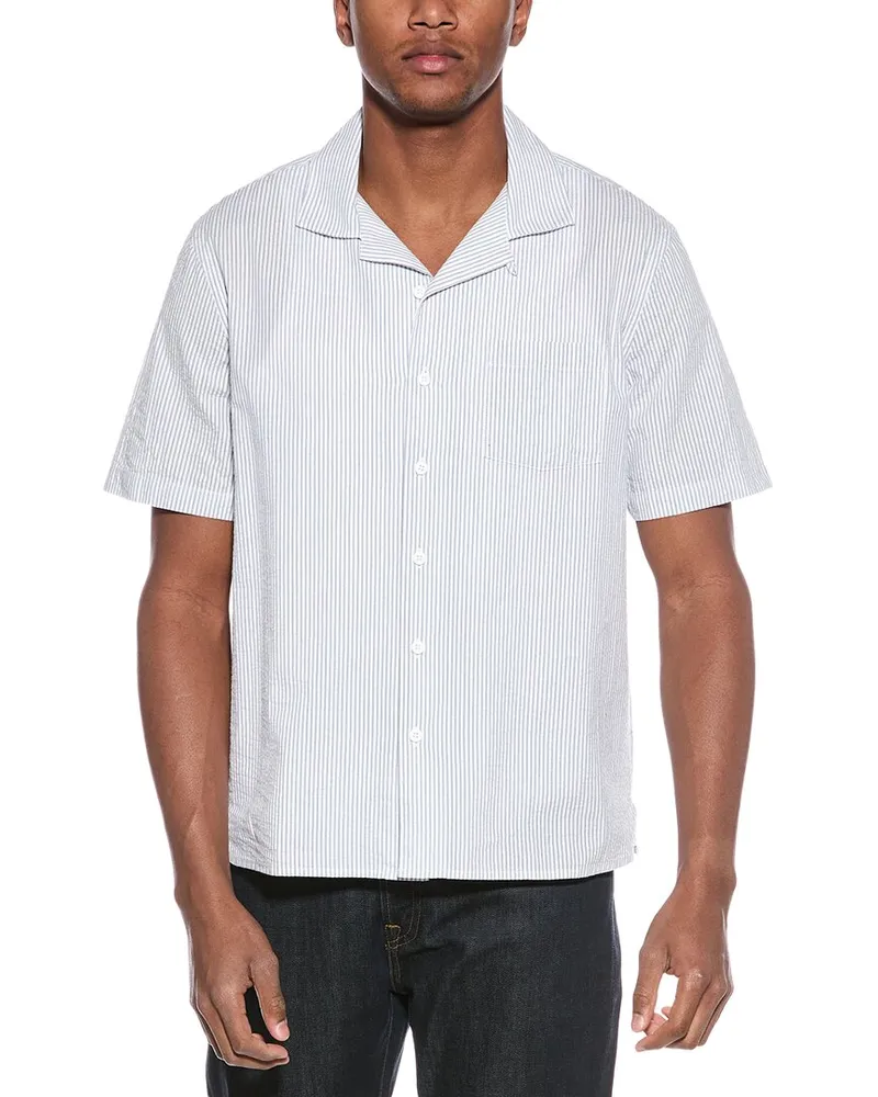 Onia Knit Camp Shirt Blue