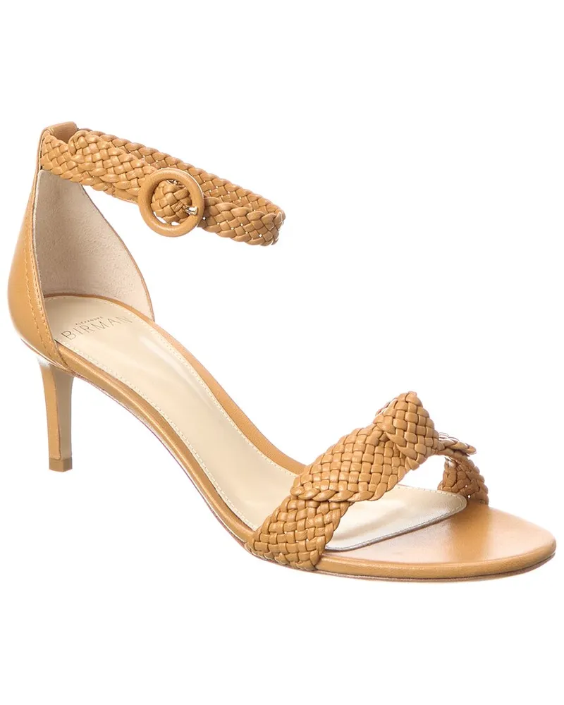 Alexandre Birman Clarita Tresse 60 Woven Leather Sandal Brown