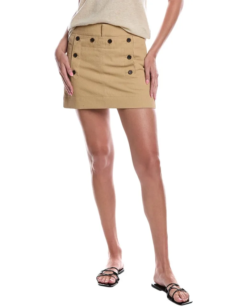 A.L.C. Elli Linen-Blend Mini Skirt Nocolor