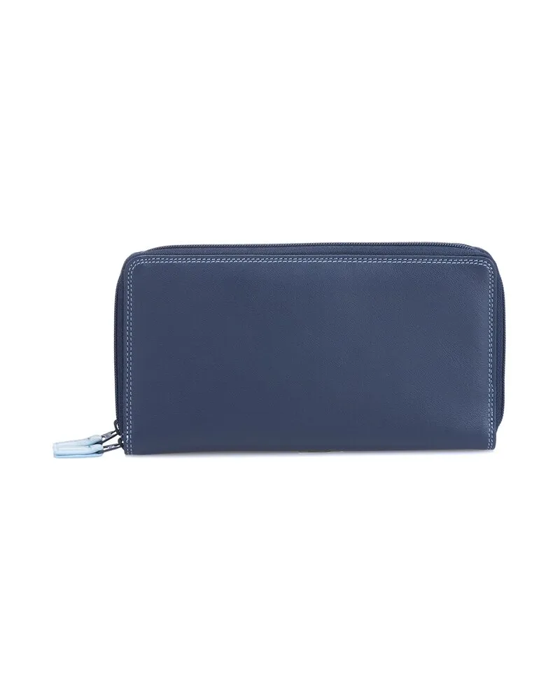 Mywalit Large Double Zip Around Leather Purse Nocolor