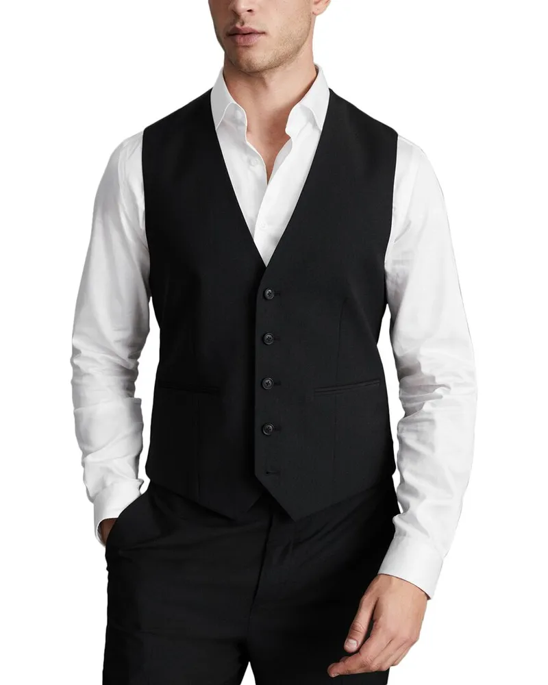 Reiss Hope Travel Plain Weave Wool-Blend Vest Nocolor