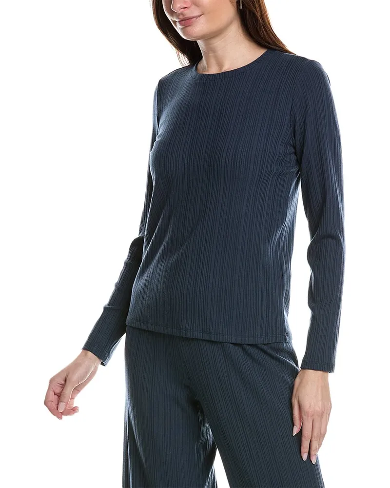 Eileen Fisher Variegated Rib Top Blue