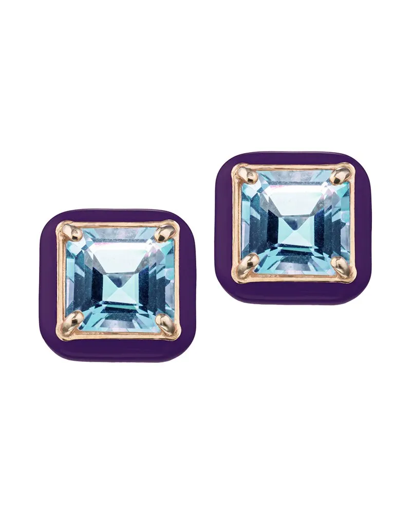 Bea Bongiasca Flower Funk 9K & Silver 4.56 ct. tw. Topaz Studs Nocolor