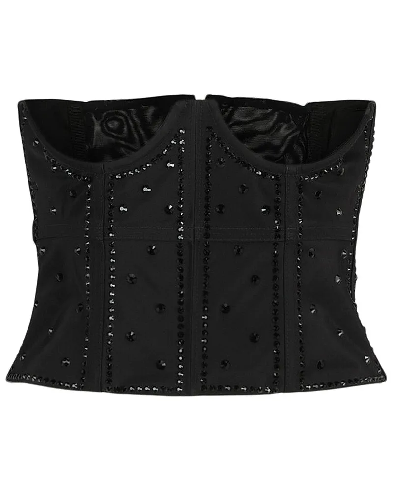 Gucci Sequin Embroidered Corset Top Nocolor