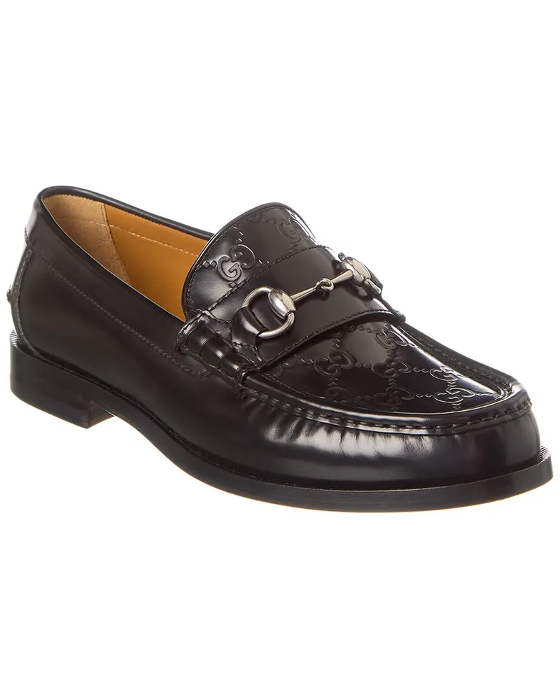 Gucci Horsebit GG Leather Loafer Black