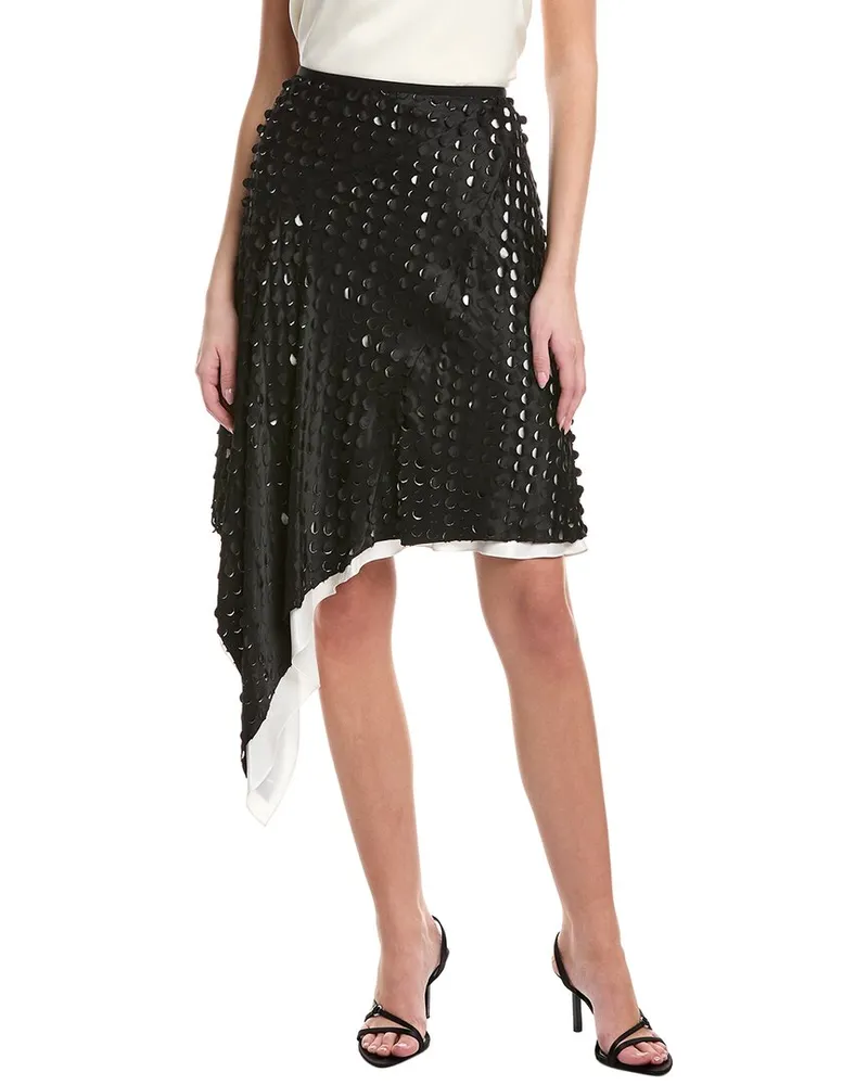 Helmut Lang Scarf Hem A-Line Skirt Black