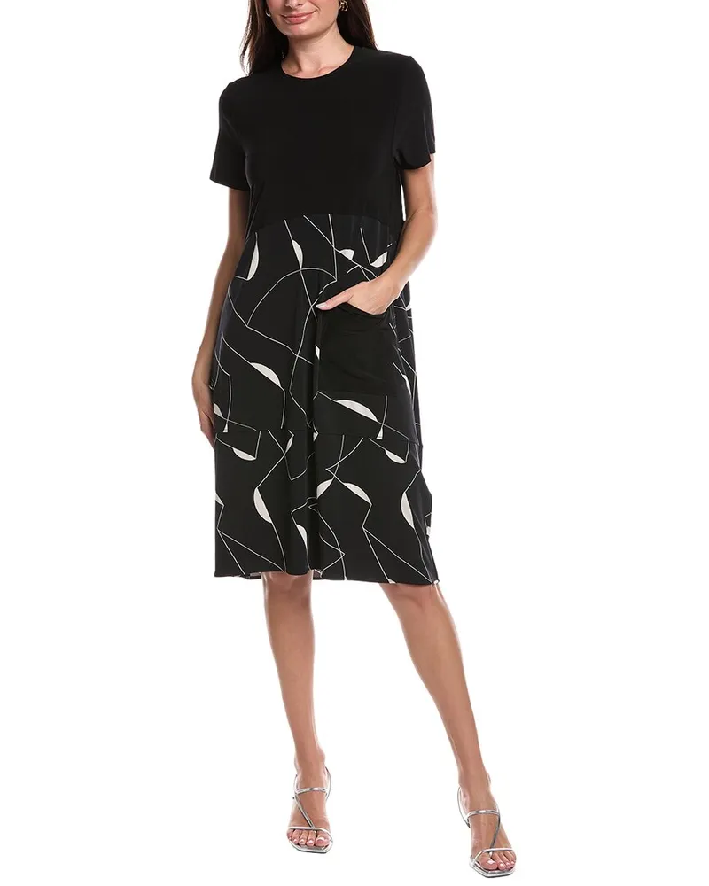 Joseph Ribkoff Bias Midi Dress Black