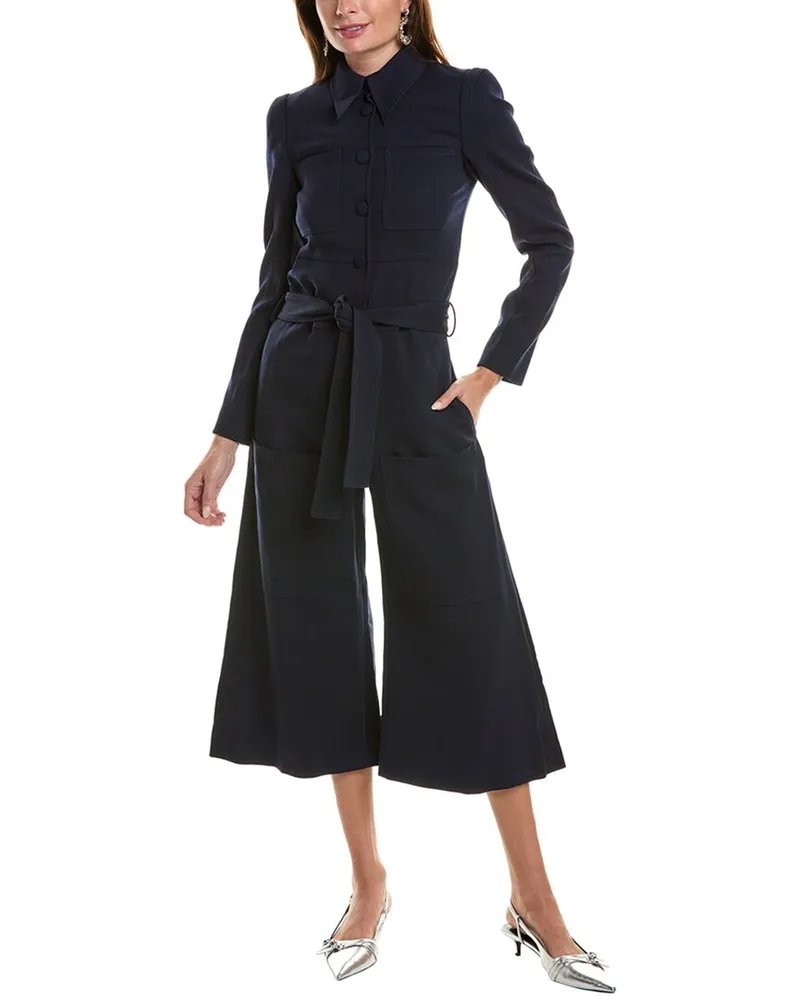 Stella McCartney Clara Wool-Blend Jumpsuit Blue