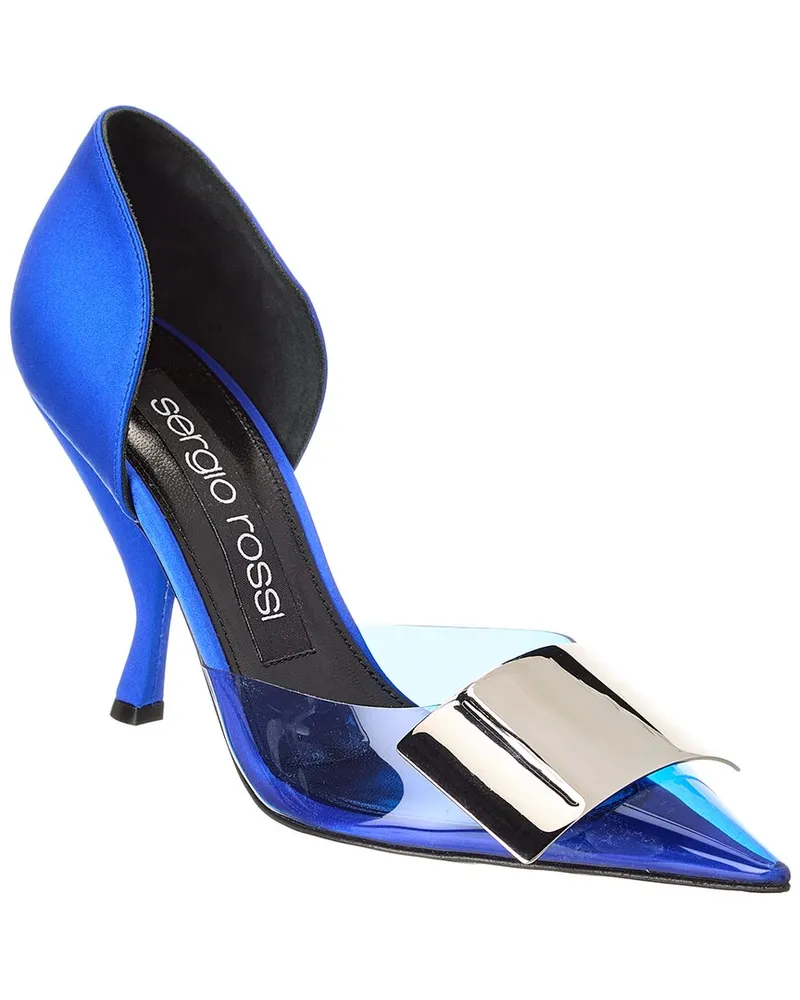 Sergio Rossi Satin Pump Blue