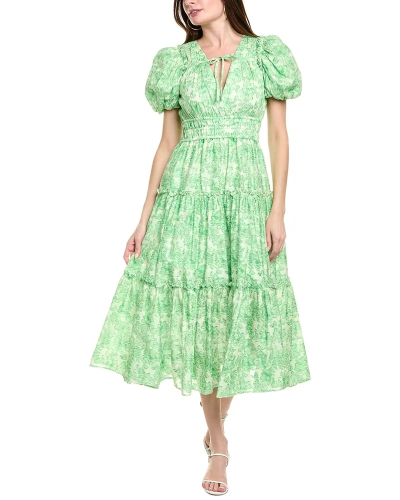 Derek Lam Philippa Midi Dress Green