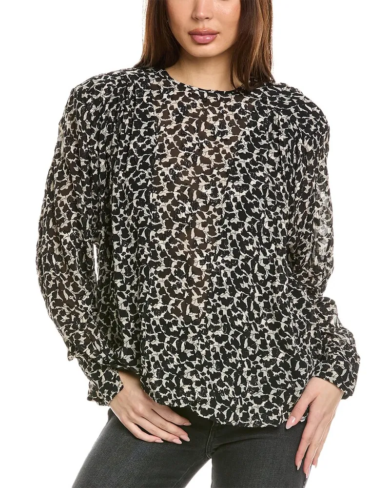 Isabel Marant Isabel Marant E'toile Midway Silk-Blend Blouse Black