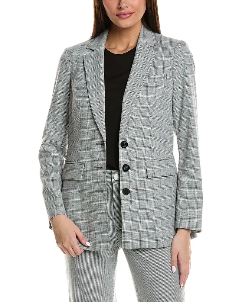 Karl Lagerfeld Plaid Blazer Black