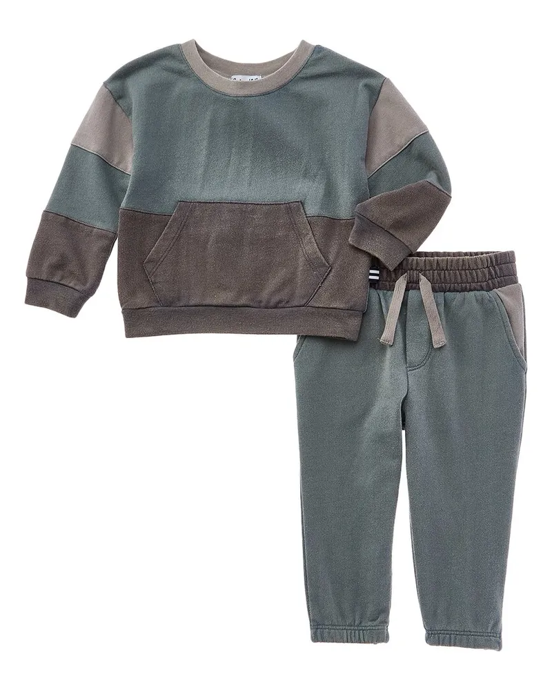 Splendid 2pc Explore Sweatshirt & Pant Set Green