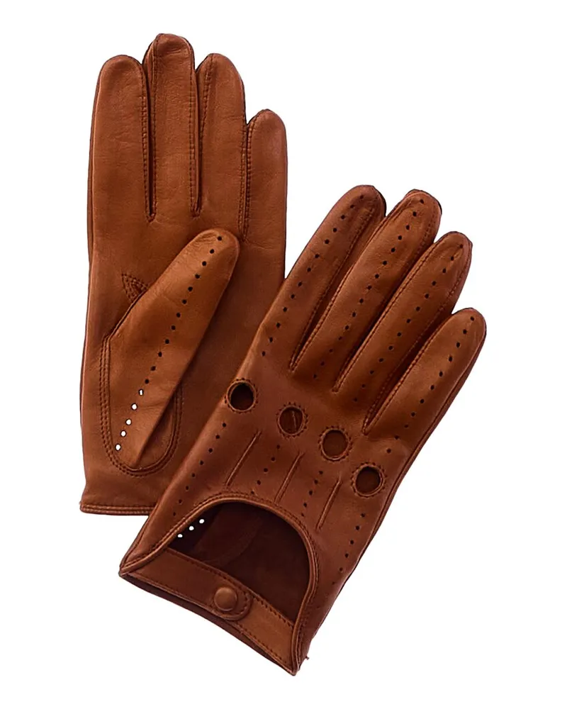portolano  Leather Driving Gloves Brown
