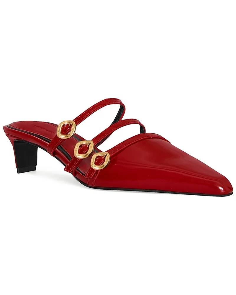 Rebecca Minkoff Buckle Leather Mule Nocolor