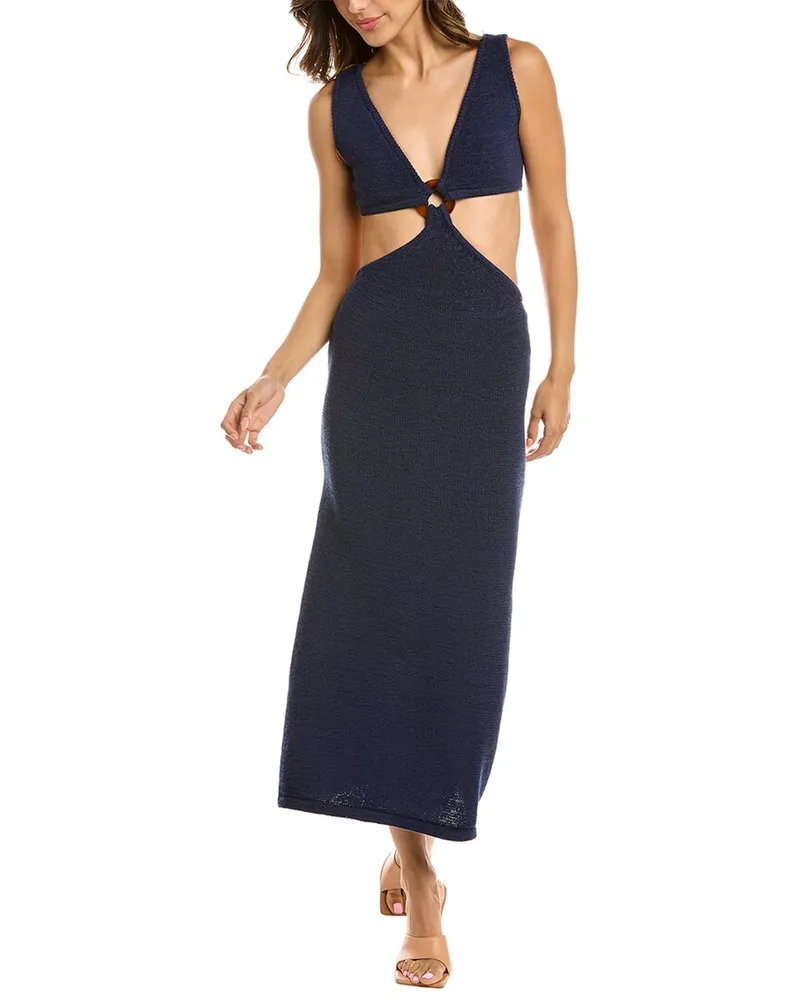 Cult Gaia Bank Midi Dress Blue