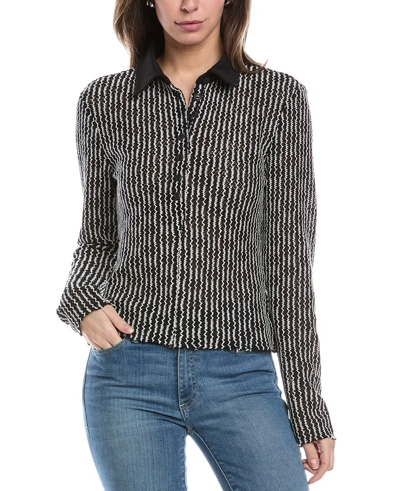 Rag & Bone Gigi Polo Sweater Black