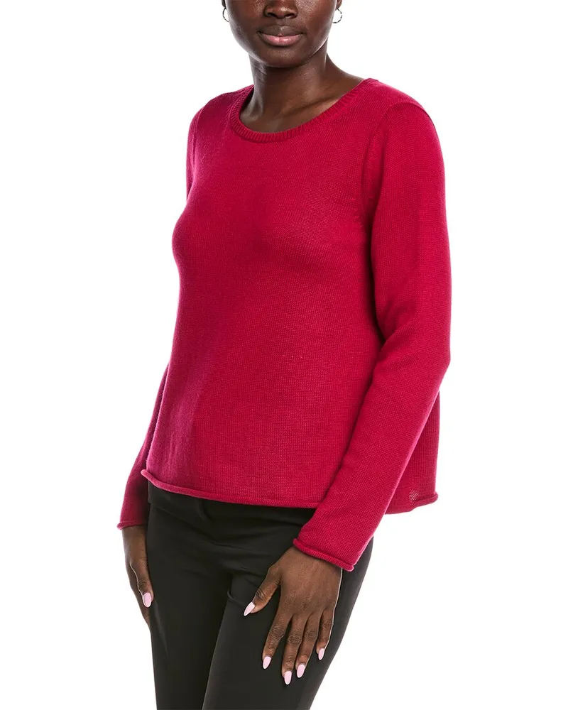 Eileen Fisher Bateau Neck Sweater Red