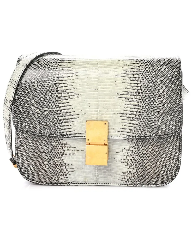 Celine Mineral Lizard Small Classic Box Flap Bag (Authentic Pre-Loved Nocolor