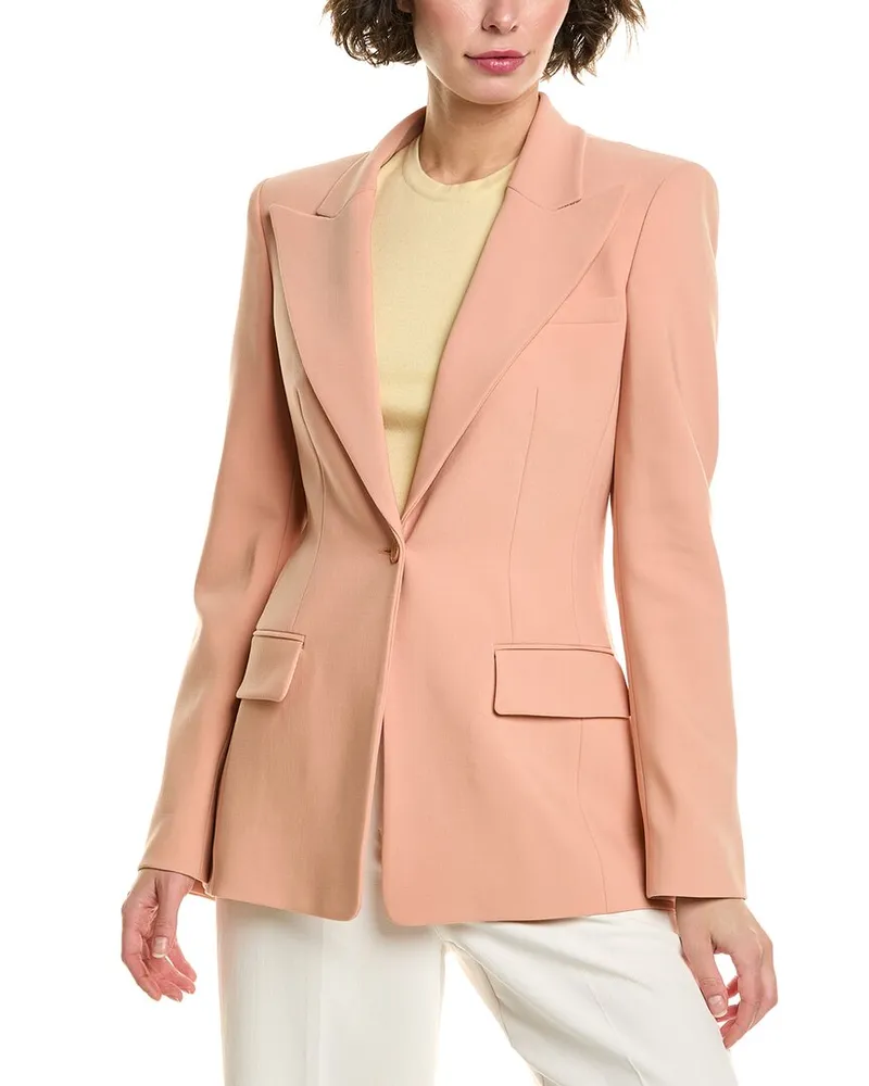 Michael Kors Georgina Wool-Blend Blazer Pink
