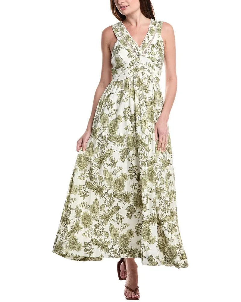 taylor Linen-Blend Maxi Dress White