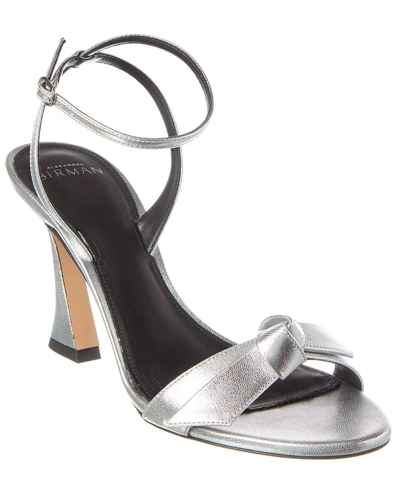 Alexandre Birman Clarita Bell 85 Leather Sandal Silver