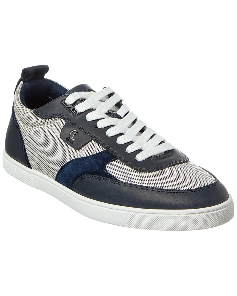 Christian Louboutin Tutti Rui Canvas & Leather Sneaker Blue