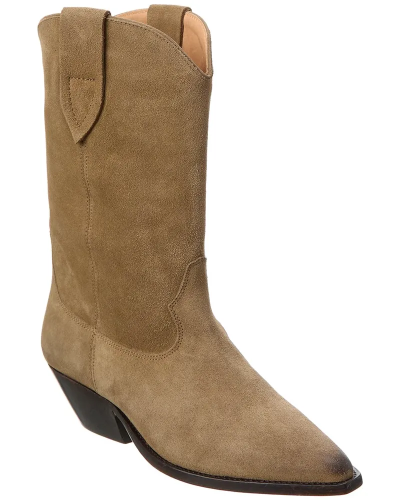 Isabel Marant Duerto Suede Cowboy Boot Brown