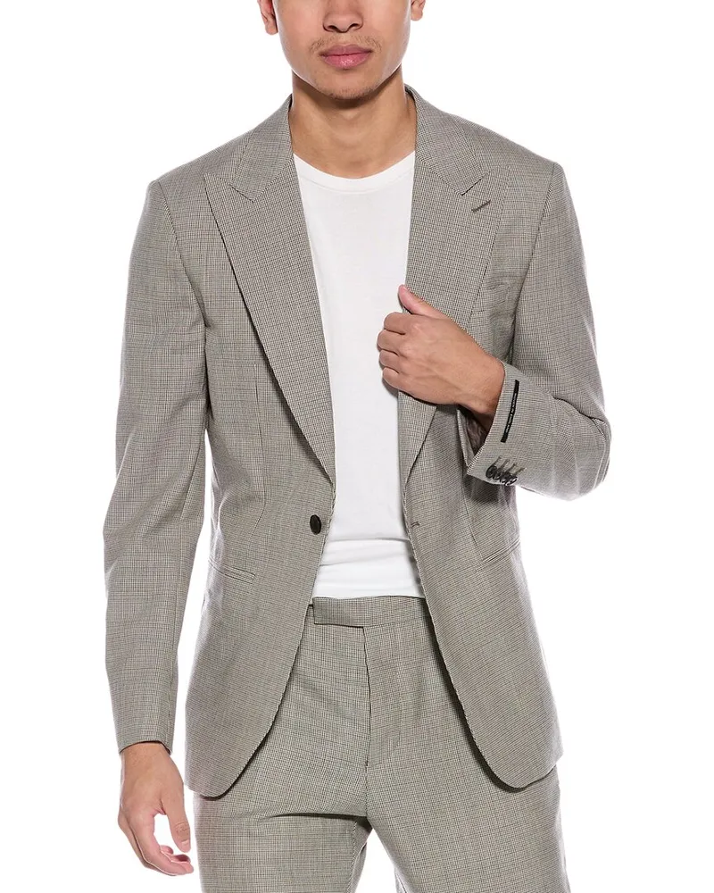 Reiss Pew Wool Blazer Brown