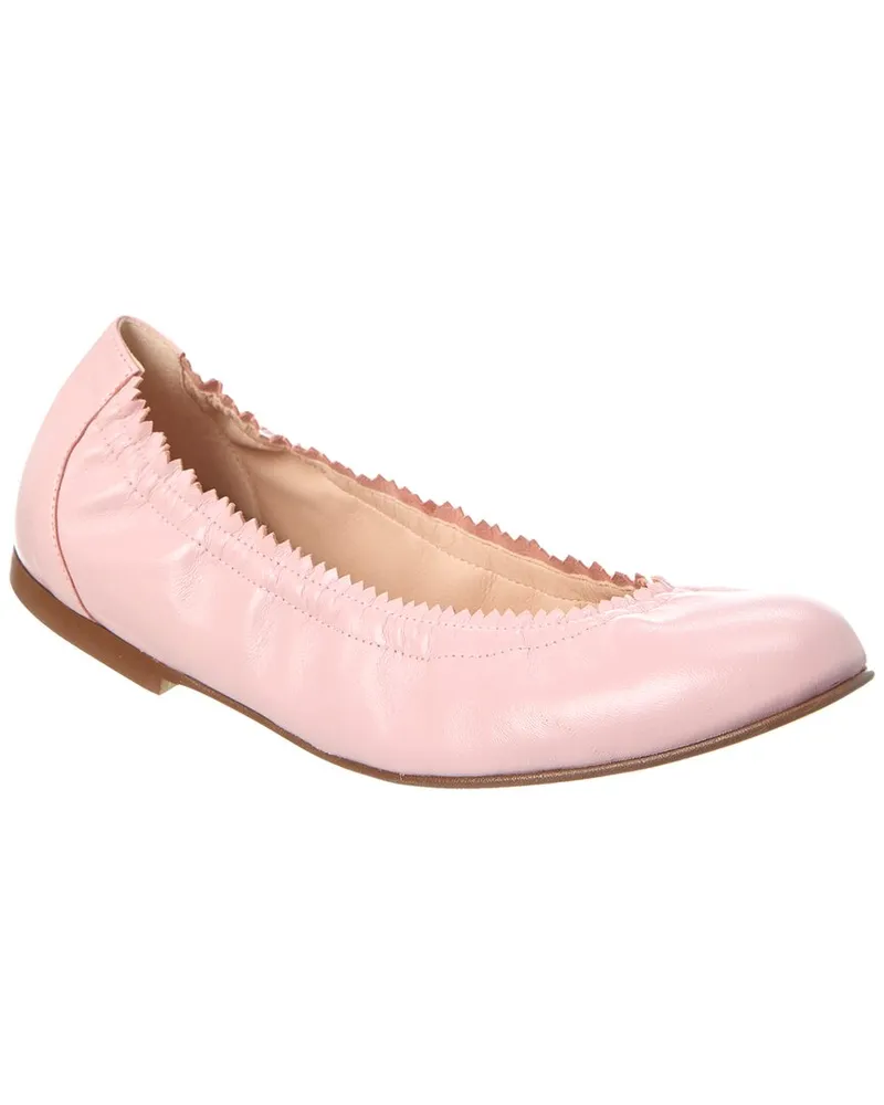French Soule Cecila Leather Flat Pink