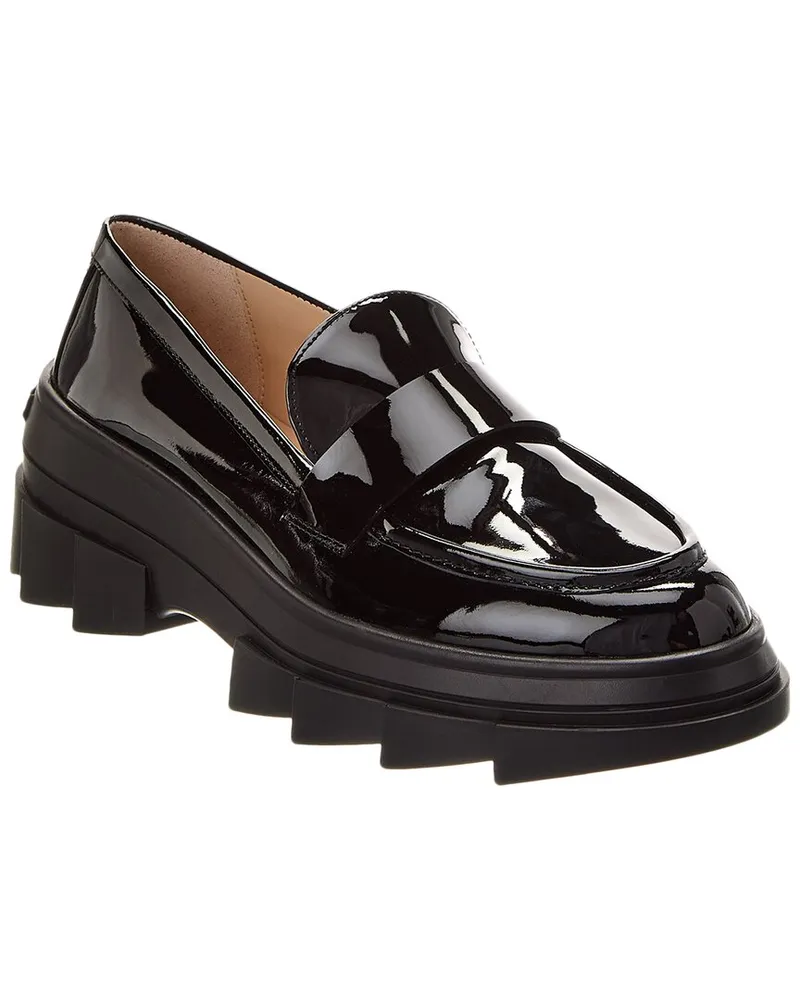 Stuart Weitzman Noho Patent Loafer Black