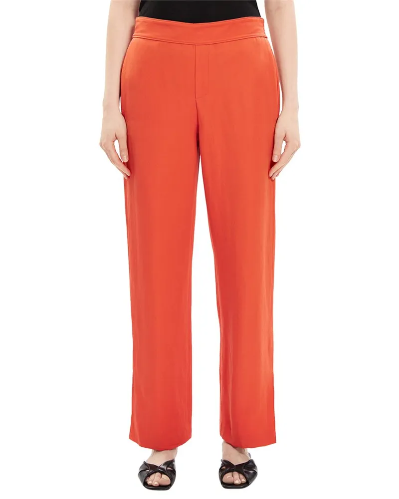 Theory Jolinta Summer Linen-Blend Pant Nocolor