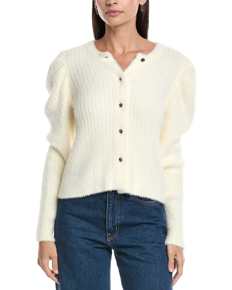 Rebecca Minkoff Fuzzy Janine Cardigan White