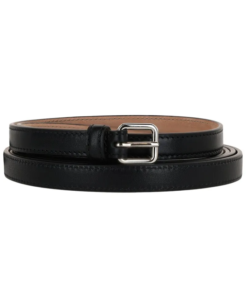 Alexander McQueen Leather Buckle Belt Black
