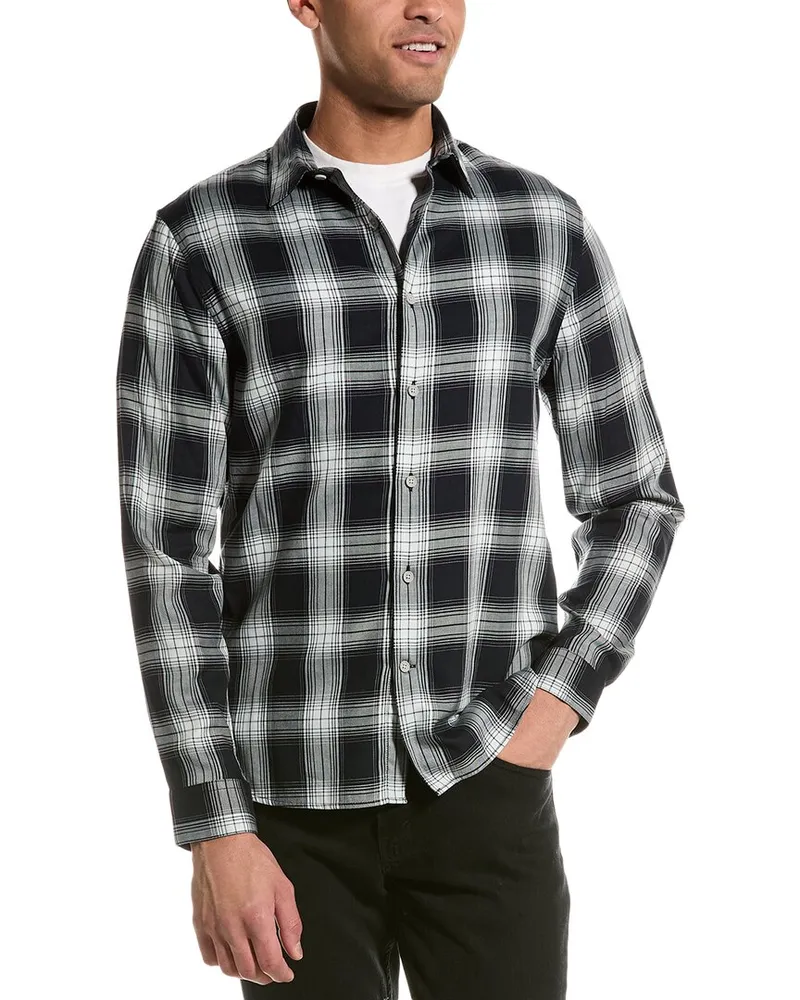 Vince Sequoia Plaid Classic Fit Shirt Blue