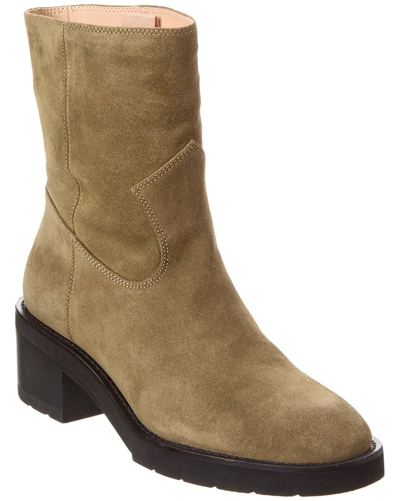 Stuart Weitzman Boulevard Suede Bootie Green