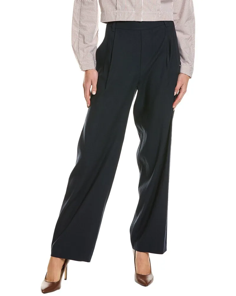 Vince Straight Leg Pull-On Linen-Blend Pant Nocolor