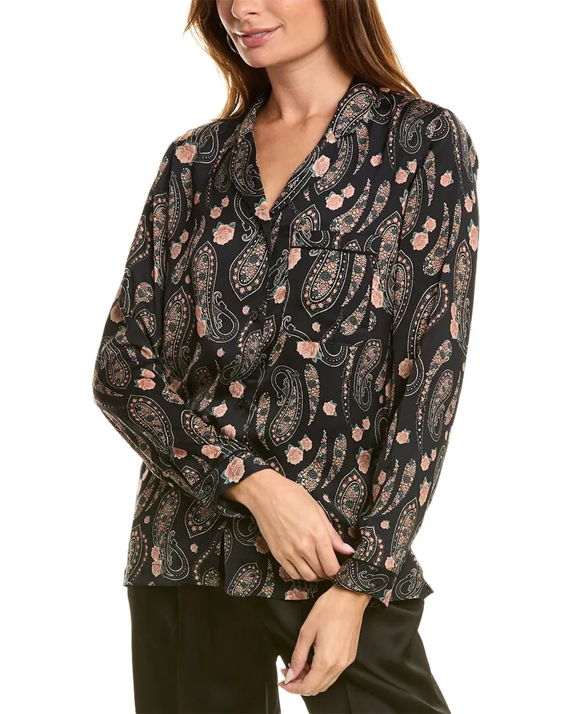 The Kooples Satin Shirt Black