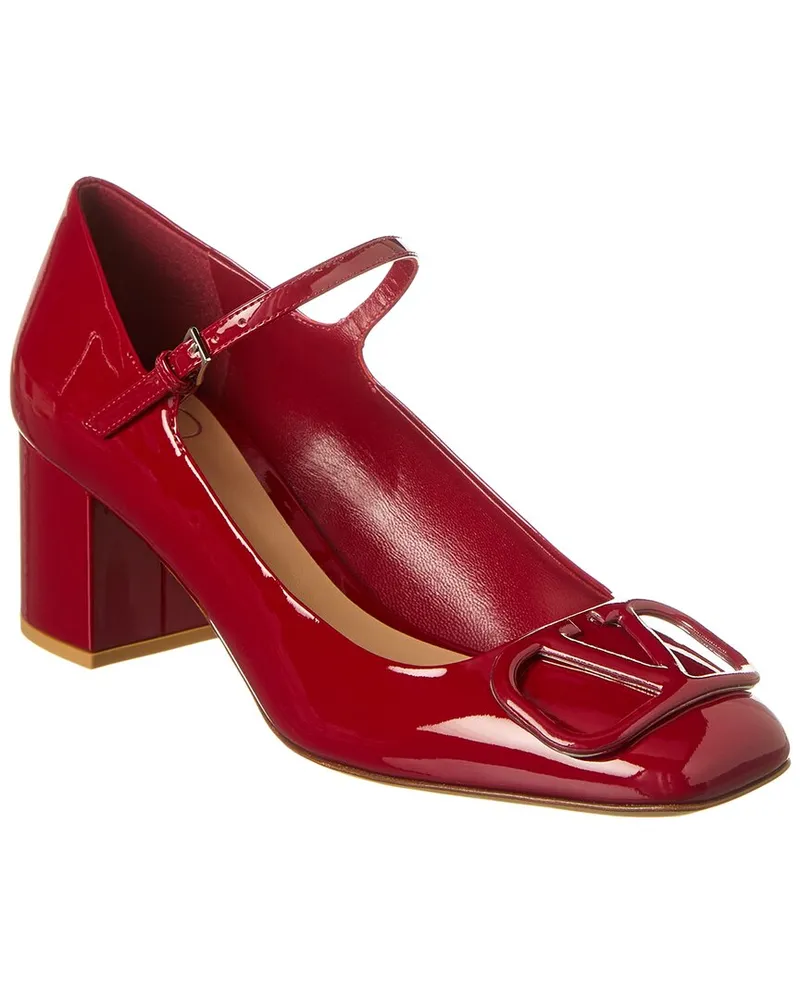 Valentino Garavani VLogo 60 Patent Pump Red