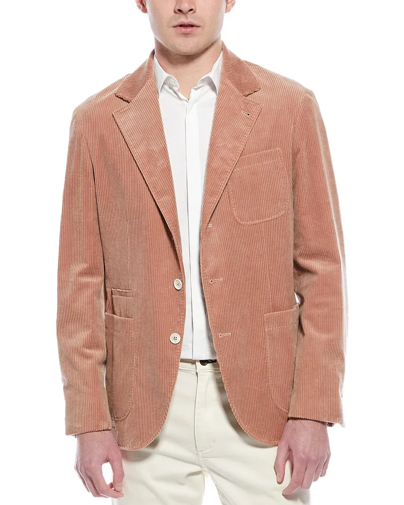 Brunello Cucinelli Cashmere-Blend Corduroy Blazer Nocolor