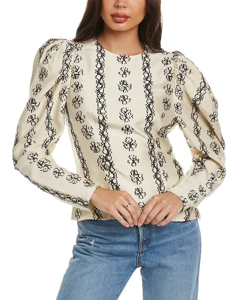 Ulla Johnson Fil A Coupe Silk-Blend Top Nocolor