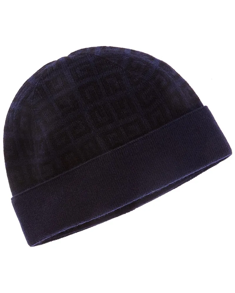 Givenchy Knit Double-Face Wool& Cashmere-Blend Beanie Blue