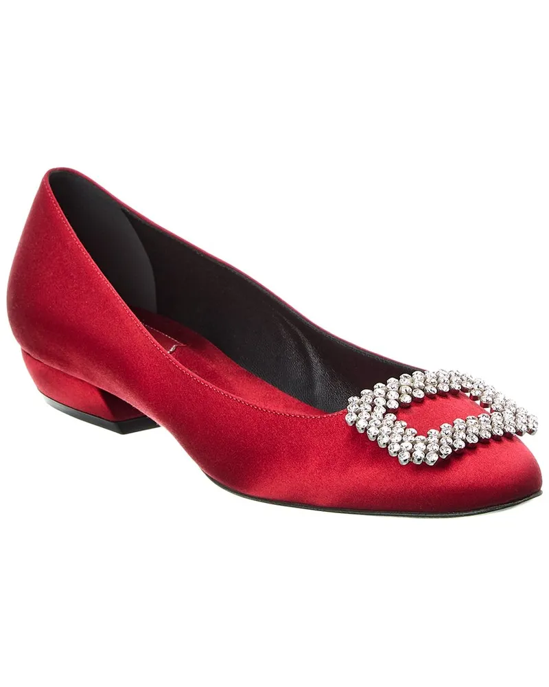 Roger Vivier Satin Pump Red