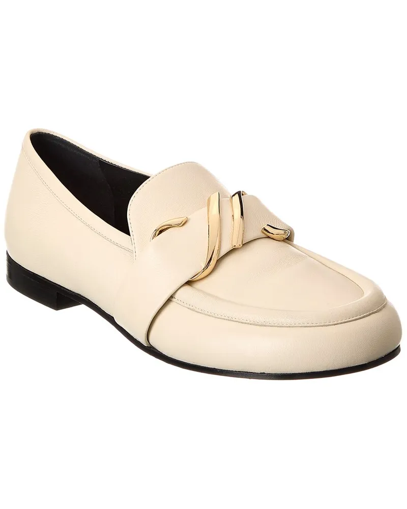 Proenza Schouler Monogram Plaque Leather Loafer White